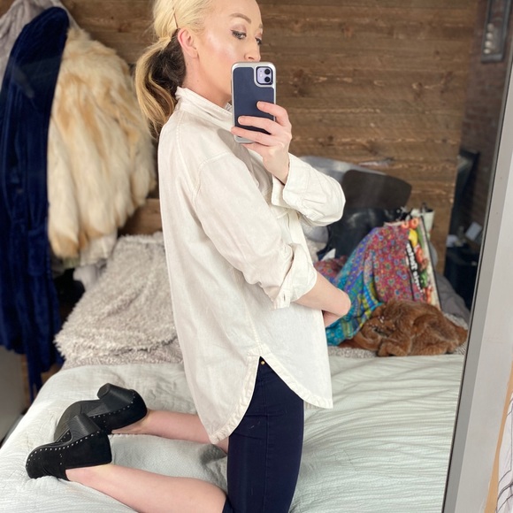 FREE PEOPLE BUTTON JACKET SHIRT COAT TUNIC BLOUSE - Picture 5 of 10